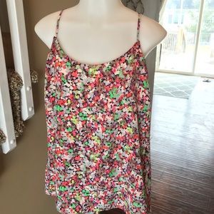 J. Crew printed racer back cami